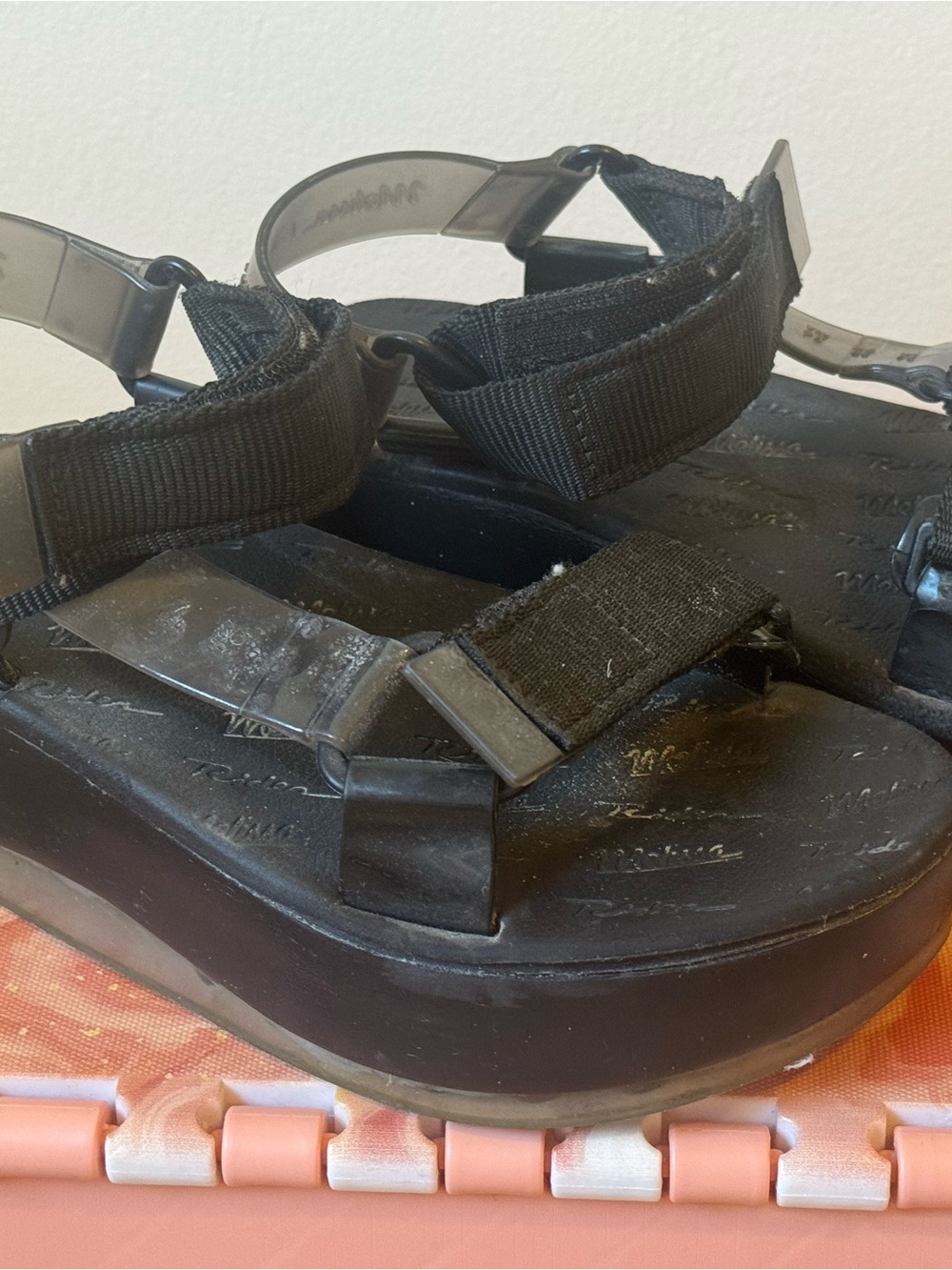Melissa Black Platform Sport Sandals